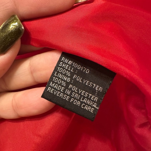 Sandro Paris Red Boucle Teddy Jacket | Plaid Hood Lining | Women’s Size M - Picture 8 of 11